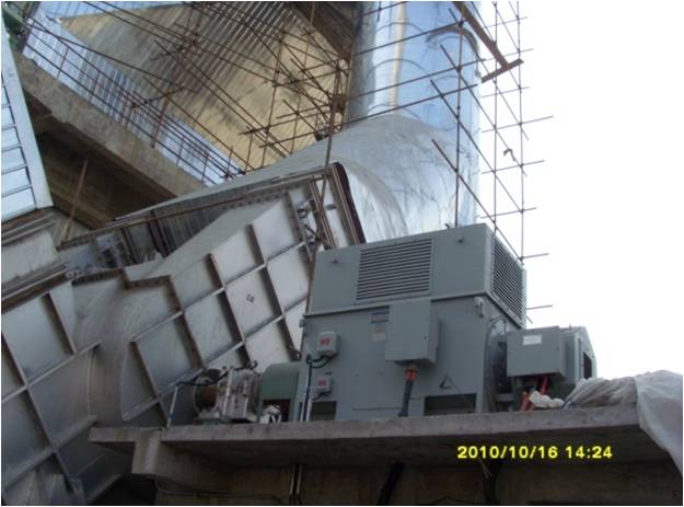 我公司的高壓電機使用在“海螺集團”生產線的風機上